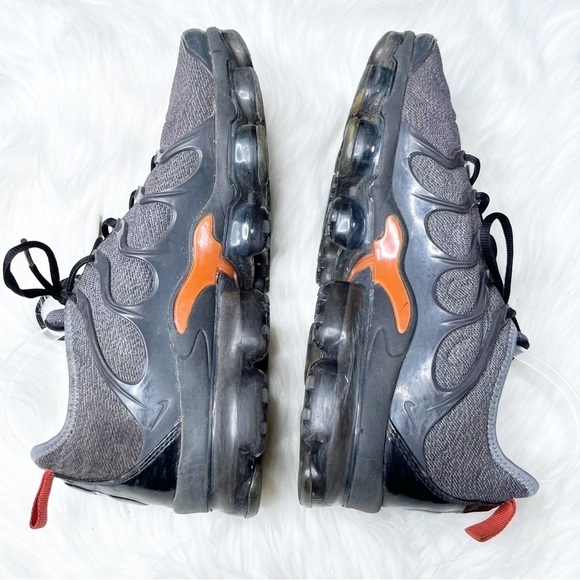Nike Airmax Vapormax Plus Cool Gray Team Orange Sneakers Size 10.5 Running - Picture 9 of 15